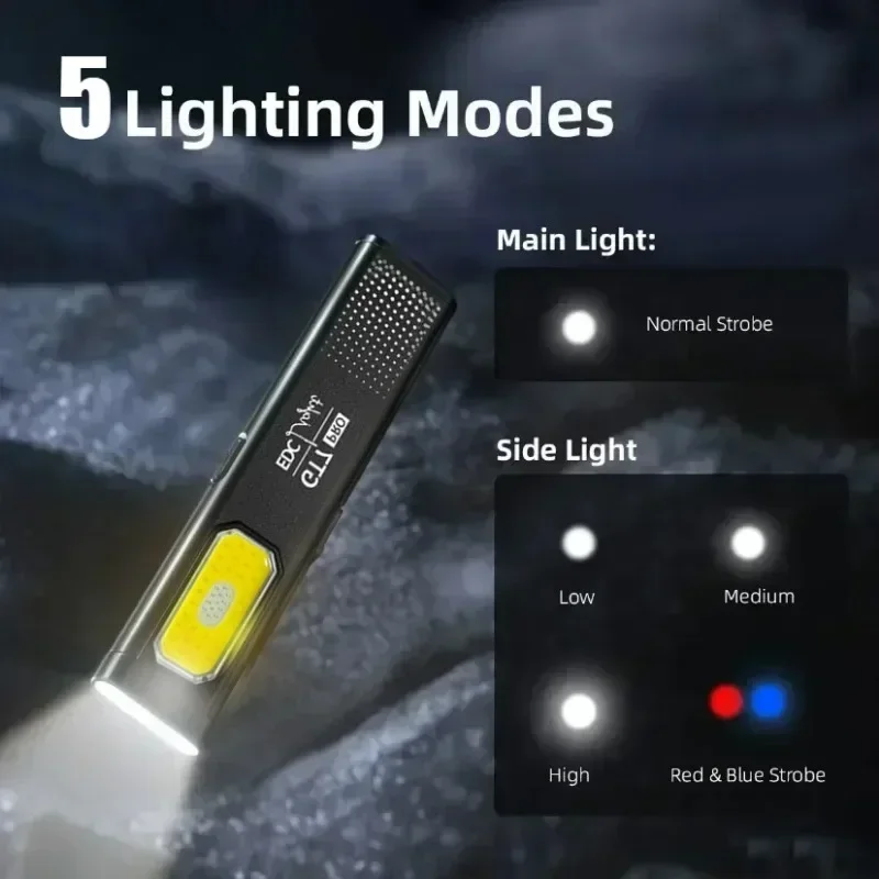 Mini LED Flashlight USB C Rech - Fishing Light 评论和价格