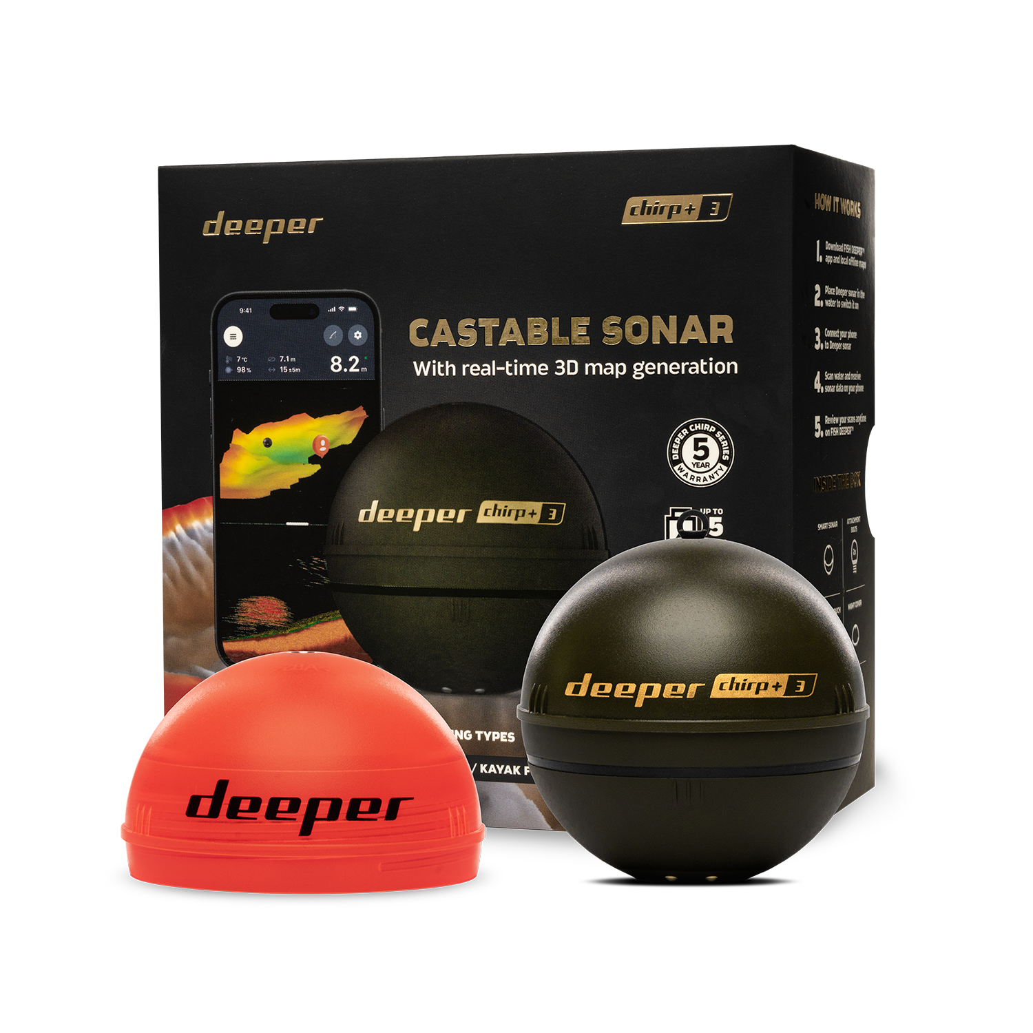 Deeper Smart Sonar Chirp+3 Fis - Fish Finder Gps 评论和价格