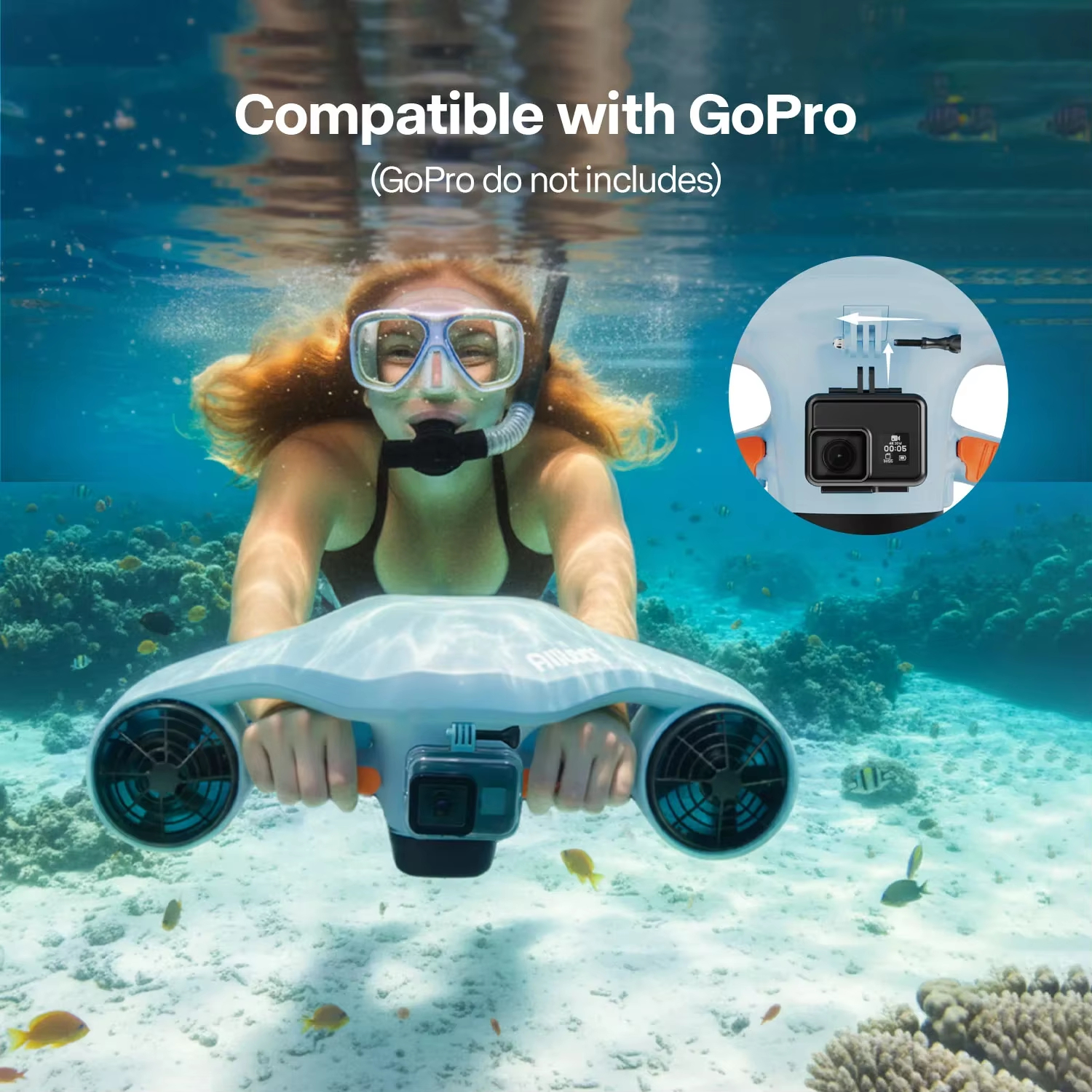 Asiwo MANTA 2 Underwater Scoot - Underwater Camera 评论和价格