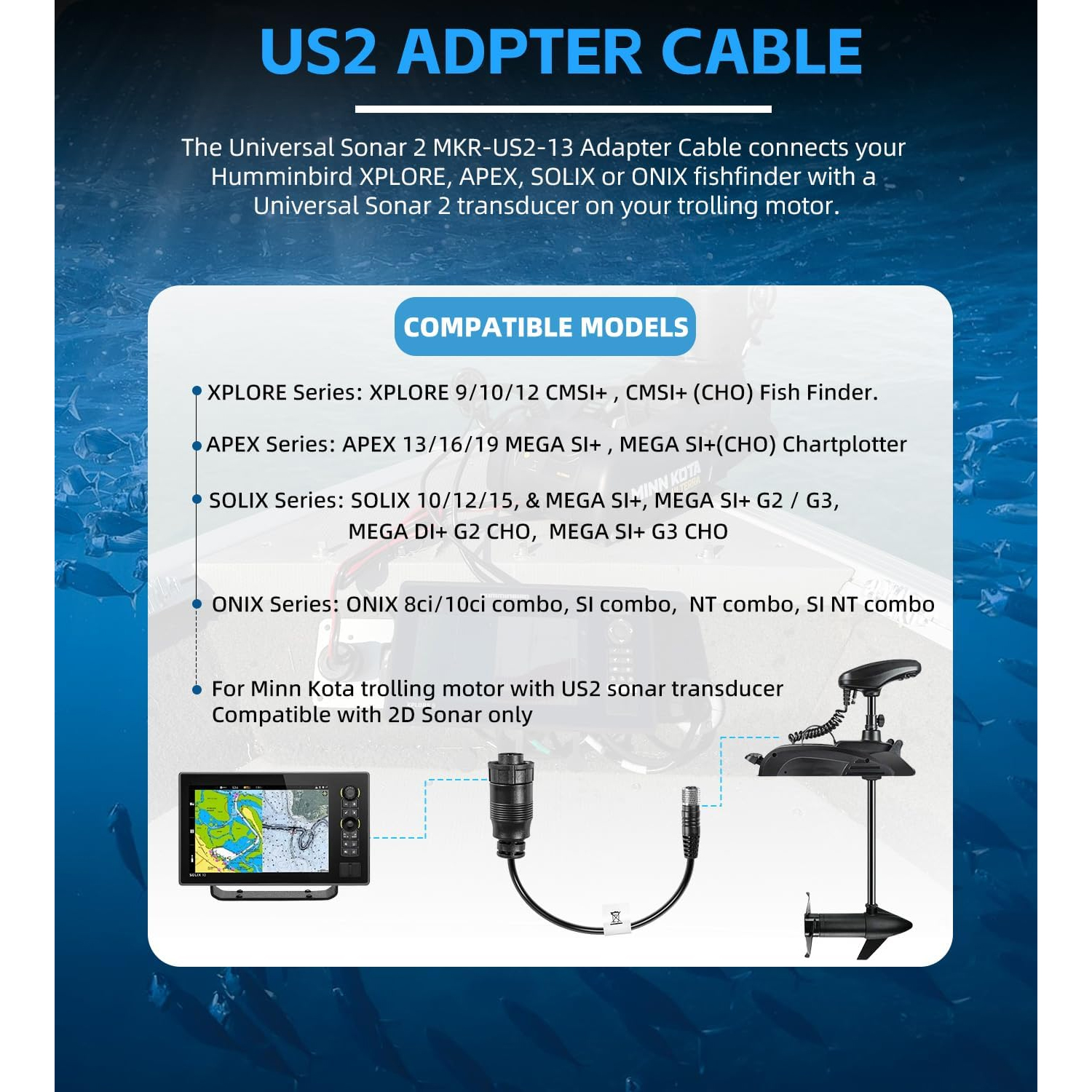 For Minn Kota MKR-US2-13 Unive - Fish Finder Cable 评论和价格
