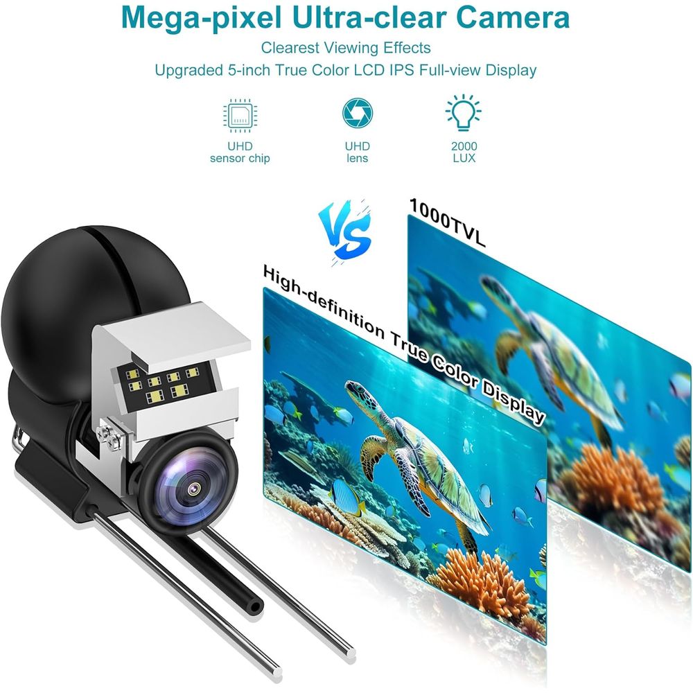 5 HD LCD Portable Fish Finder  - Fish Finder Cable 评论和价格