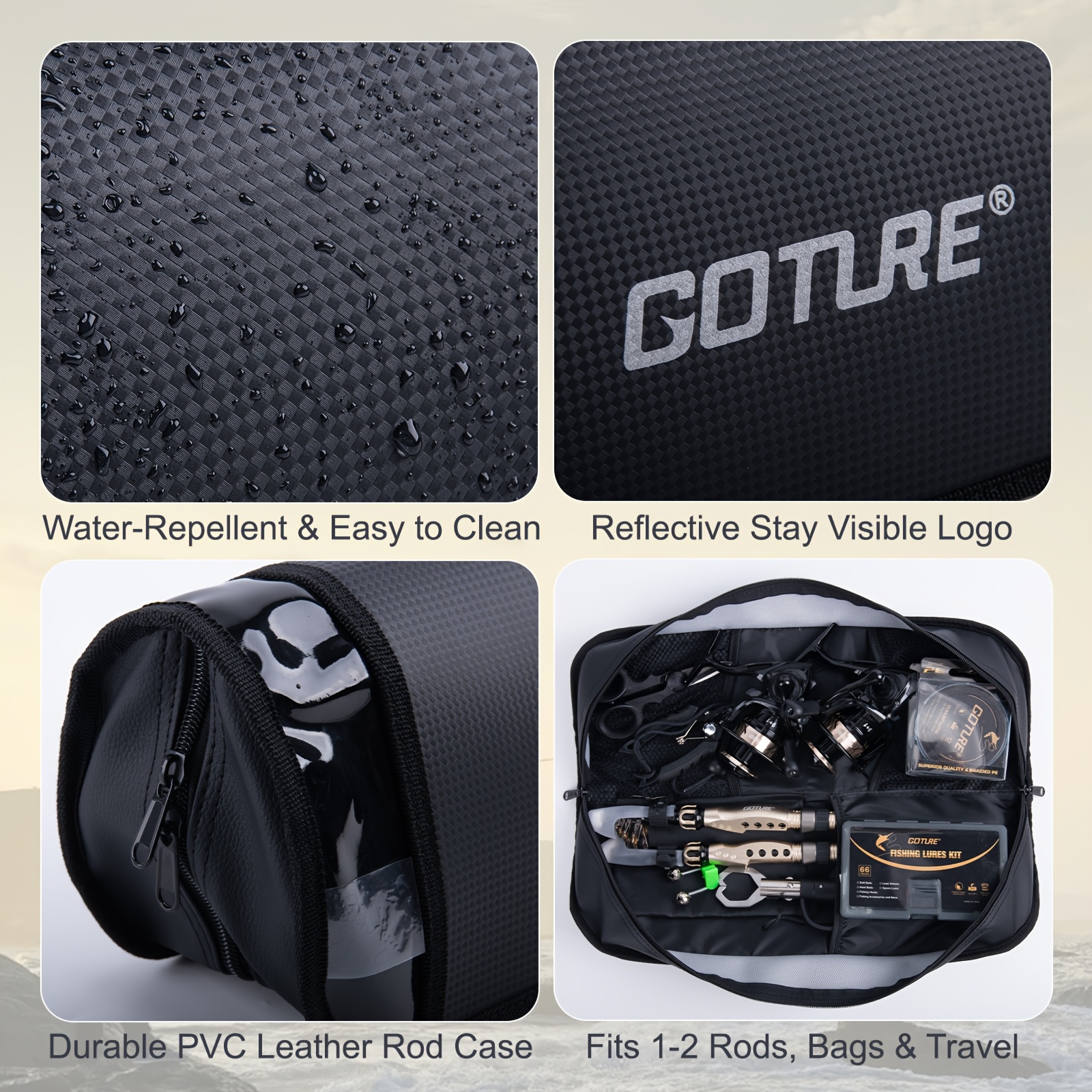 Goture Fishing Rod Storage Bag - Fish Finder Case 评论和价格