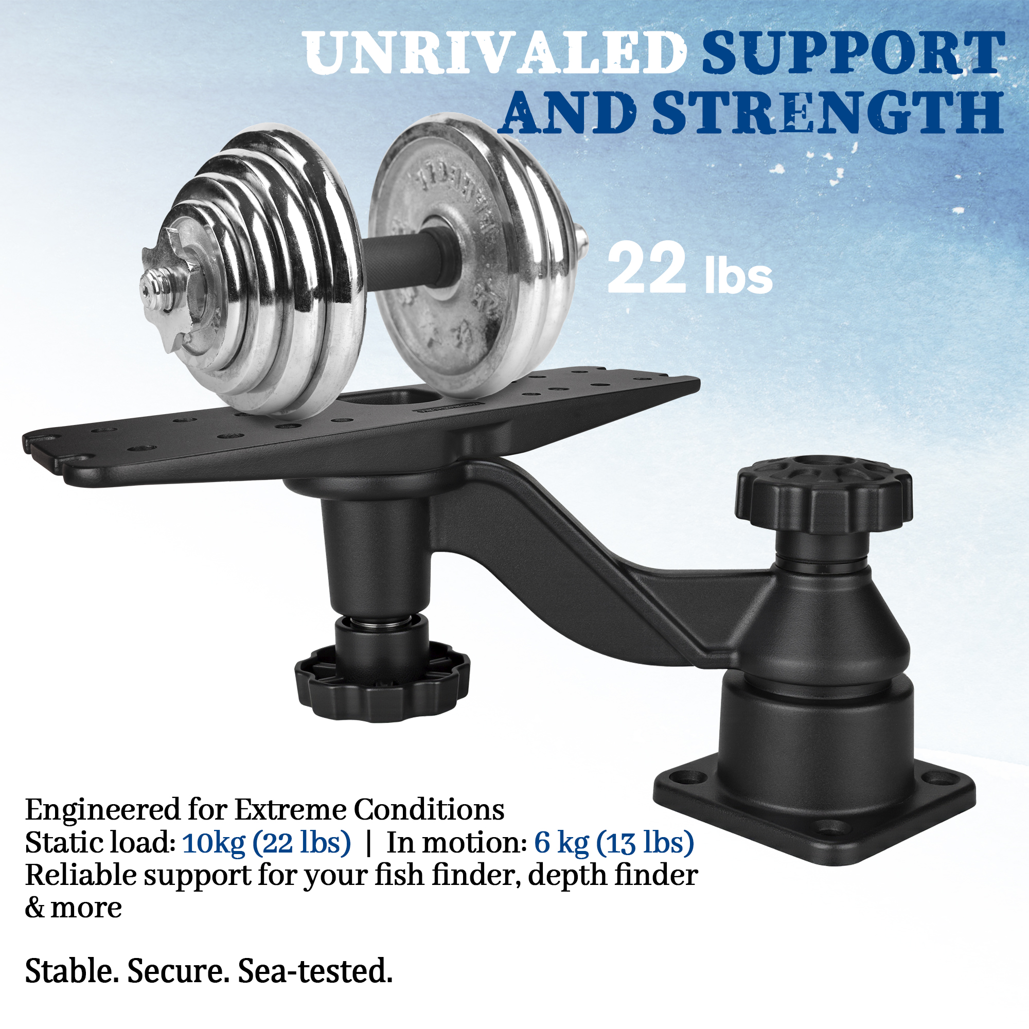 Heavy-duty vertical base mount - Fish Finder Mount 评论和价格