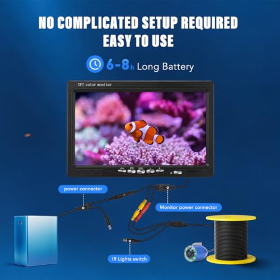 Portable fish finder for lake, - Fishing Camera 评论和价格