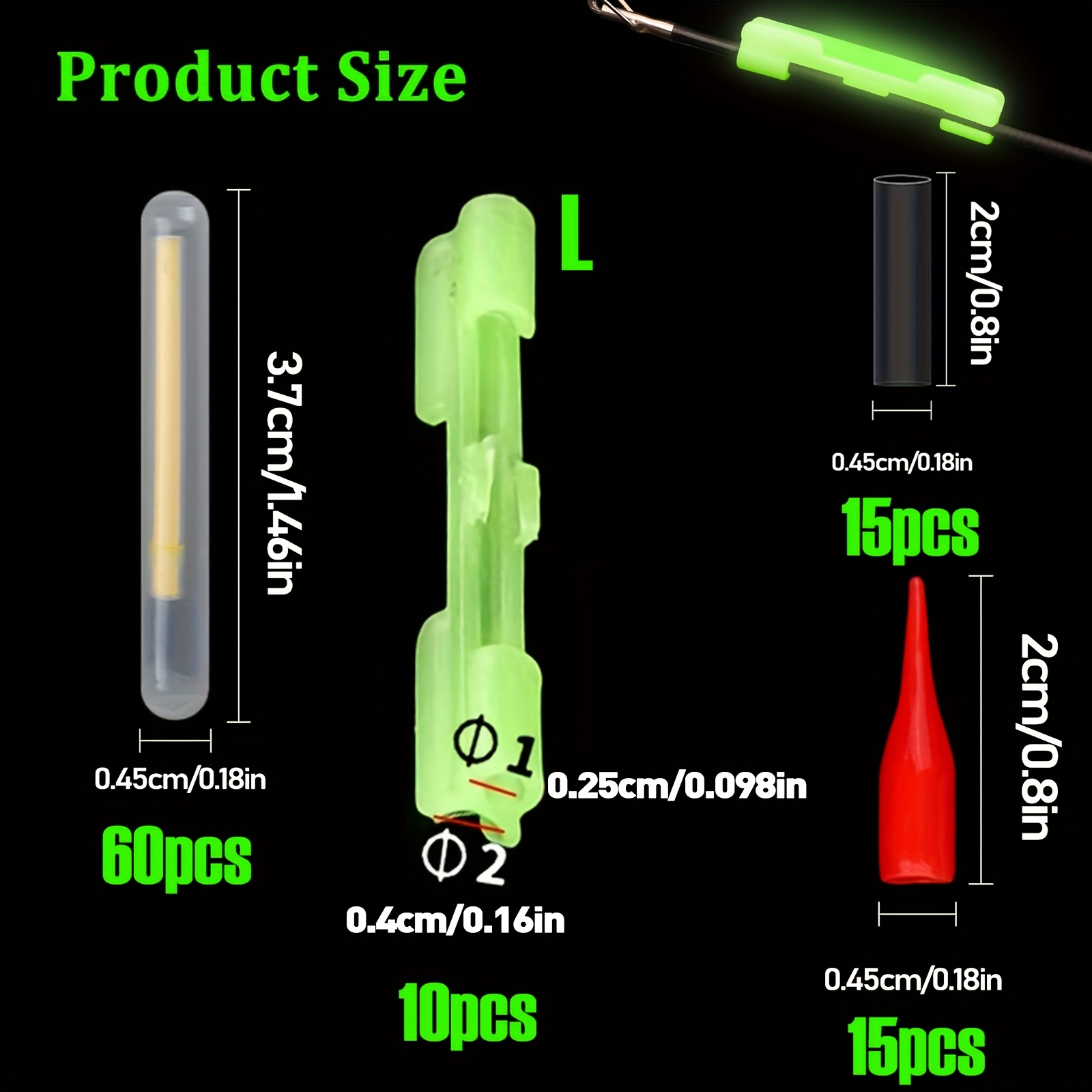 100PCS Fishing Glow Sticks Set - Fish Alarm 评论和价格