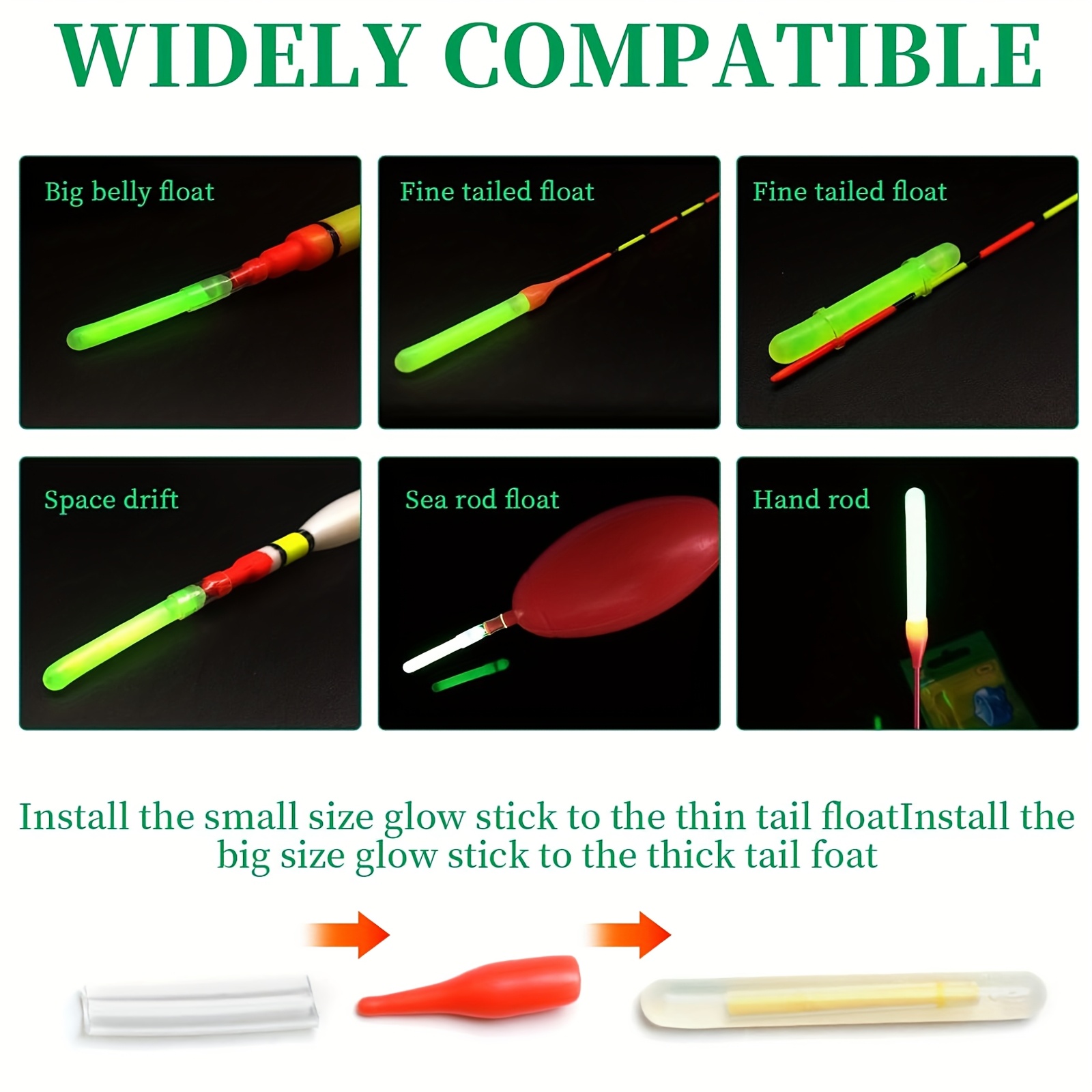 100PCS Fishing Glow Sticks Set - Fish Alarm 评论和价格